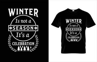 design de t-shirt de inverno tipografia. vetor