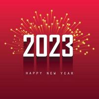 fundo de férias de celebração de cartão de ano novo de 2023 vetor