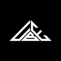 design criativo do logotipo da carta do ube com gráfico vetorial, logotipo simples e moderno do ube em forma de triângulo. vetor
