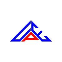 design criativo do logotipo da carta upe com gráfico vetorial, logotipo simples e moderno upe em forma de triângulo. vetor