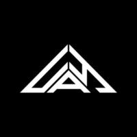 design criativo do logotipo da letra uay com gráfico vetorial, logotipo simples e moderno uay em forma de triângulo. vetor