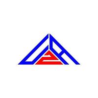 design criativo do logotipo da carta uza com gráfico vetorial, logotipo simples e moderno uza em forma de triângulo. vetor
