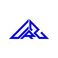 design criativo do logotipo da carta urz com gráfico vetorial, logotipo simples e moderno urz em forma de triângulo. vetor
