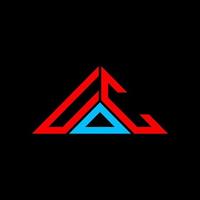 design criativo do logotipo da carta udc com gráfico vetorial, logotipo simples e moderno udc em forma de triângulo. vetor