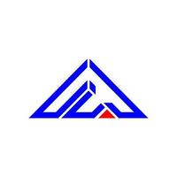 design criativo do logotipo da letra uuj com gráfico vetorial, logotipo simples e moderno uuj em forma de triângulo. vetor