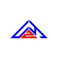 design criativo do logotipo da letra uzy com gráfico vetorial, logotipo simples e moderno uzy em forma de triângulo. vetor