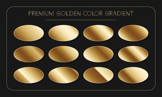 amostras de catálogo de paleta de cores gradiente dourado de luxo em rgb ou hex pastel e neon vetor