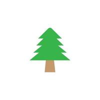 logotipo do ícone da árvore de natal, design vetorial vetor