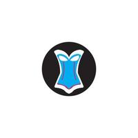 logotipo do ícone de roupas íntimas femininas, design vetorial vetor