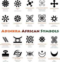 símbolos e significados do adinkra africano vetor