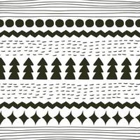 ornamento de vetor geométrico simples. papel de parede preto e branco moderno abstrato. fundo preto e branco desenhado a mão