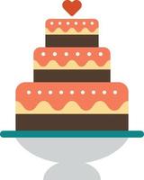 ilustração de bolo de aniversário em estilo minimalista vetor