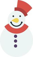 boneco de neve sorri ilustração em estilo minimalista vetor