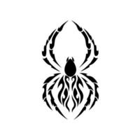 ilustração vetorial gráfico de arte tribal tatuagem aranha cor preta vetor