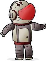 astronauta de desenho animado de personagem doodle vetor