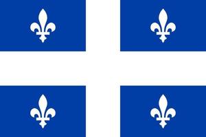 bandeira de quebec, província do canadá. ilustração vetorial. vetor