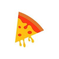 ilustração de desenho de ícone de vetor de pizza deliciosa
