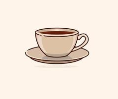 ilustração de design gráfico vetorial de xícara de chá quente vetor
