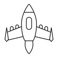 ícone de design perfeito de caça aéreo vetor