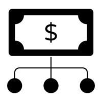 um ícone de design editável da rede financeira vetor