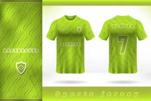 estilo de design de modelo de camisa esportiva de cor verde número 02 vetor