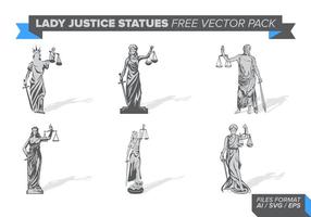 Estátua da justiça da senhora pacote de vetores grátis