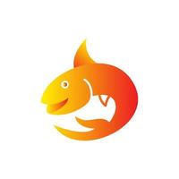 logotipo dos peixes. ícone de peixe. logotipo dos animais. sinal de símbolo de peixe. modelo de ilustração vetorial de peixe pronto para uso. vetor