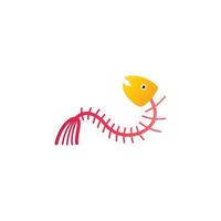 logotipo dos peixes. ícone de peixe. logotipo dos animais. sinal de símbolo de peixe. modelo de ilustração vetorial de peixe pronto para uso. vetor