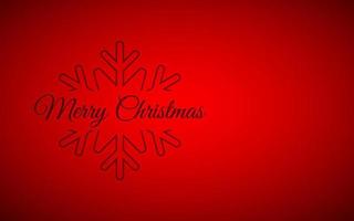 cartão de feliz Natal com flocos de neve. fundo vermelho de Natal. ilustração vetorial simples vetor