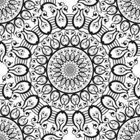 padrão circular na forma de uma mandala. mandala de tatuagem de henna. estilo mehndi. padrão decorativo em estilo oriental. página do livro para colorir. vetor