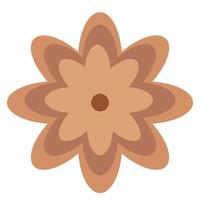 flor em estilo retrô groovy. ícone de vetor simples
