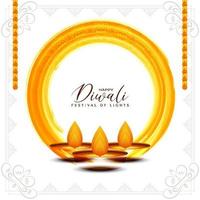 design de fundo de celebração de festival hindu religioso feliz diwali vetor