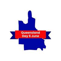 ilustração vetorial de feliz dia de queensland, elemento decorativo temático de queensland austrália vetor
