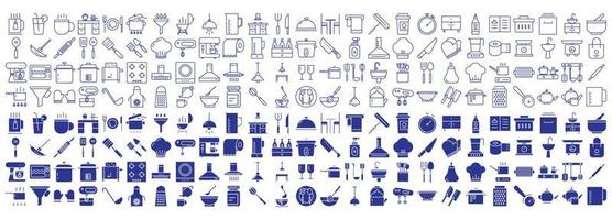 coleção de ícones relacionados à cozinha e culinária, incluindo ícones como xícara, cozinha, cozinhar, cozinhar e muito mais. ilustrações vetoriais, pixel perfeito vetor