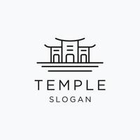 ilustração em vetor modelo de design de ícone de logotipo do templo
