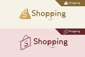 logotipo de compras e design de ícones em conceito criativo mostrando etiqueta de preço de forma triangular e sacola de compras, ilustração vetorial vetor