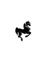 cavalo preto desenho ilustração de design de logotipo de vetor