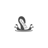 ilustração do ícone do logotipo kraken vetor