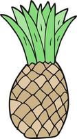 doodle desenho de abacaxi vetor