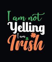 eu não estou gritando, eu sou irlandês vetor