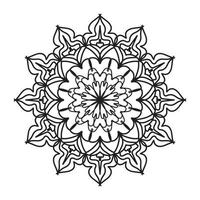 mandala preta, fundo de design de mandala ornamental de luxo, design de mandala, design de papel de parede de arte de livro de colorir padrão de mandala, padrão de azulejos, cartão de felicitações, mandala preto e branco vetor