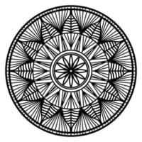 mandala preta, fundo de design de mandala ornamental de luxo, design de mandala, design de papel de parede de arte de livro de colorir padrão de mandala, padrão de azulejos, cartão de felicitações, mandala preto e branco vetor