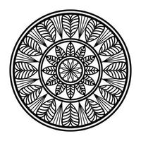 mandala preta, fundo de design de mandala ornamental de luxo, design de mandala, design de papel de parede de arte de livro de colorir padrão de mandala, padrão de azulejos, cartão de felicitações, mandala preto e branco vetor