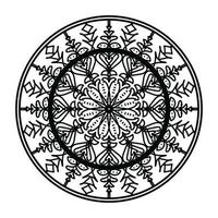 mandala preta, fundo de design de mandala ornamental de luxo, design de mandala, design de papel de parede de arte de livro de colorir padrão de mandala, padrão de azulejos, cartão de felicitações, mandala preto e branco vetor