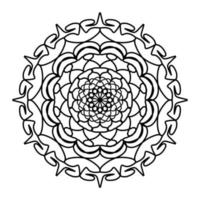 mandala preta, fundo de design de mandala ornamental de luxo, design de mandala, design de papel de parede de arte de livro de colorir padrão de mandala, padrão de azulejos, cartão de felicitações, mandala preto e branco vetor