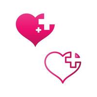 design de ícone de vetor de logotipo de amor familiar