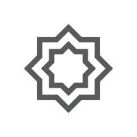 símbolo abstrato muçulmano, vetor islâmico