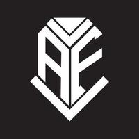 design de logotipo de carta af em fundo preto. af conceito de logotipo de letra inicial criativa. design de letra af. vetor