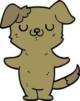 cachorrinho de desenho animado de personagem doodle vetor