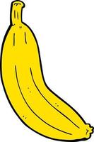 banana de desenho animado doodle vetor